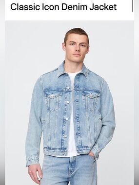 NWT Gap men’s denim jacket M-light wash